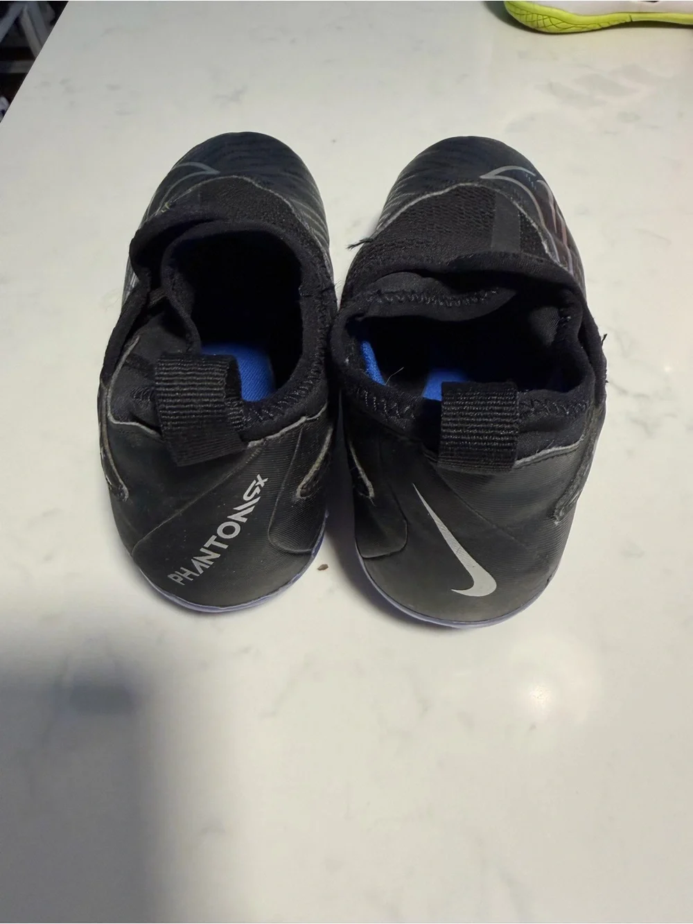 Nike Black & Blue Slip-On Indoor Soccer Shoes